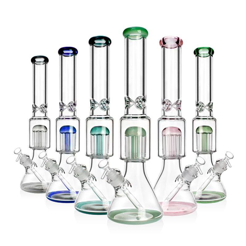 17.5" Color Trim 12 Arm Tree Perc Beaker