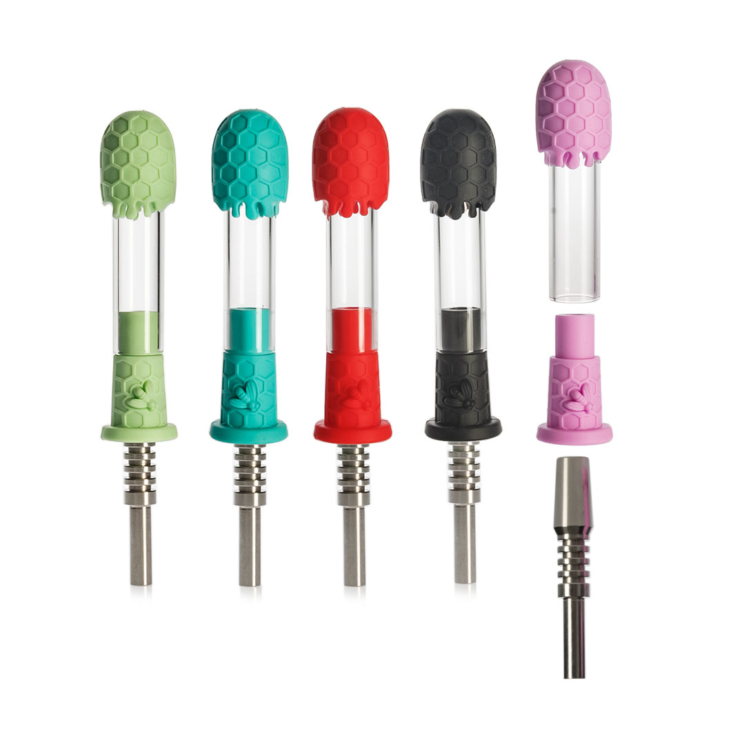 Silicone Glass Spotted Nectar Collector - Assorted Colors
