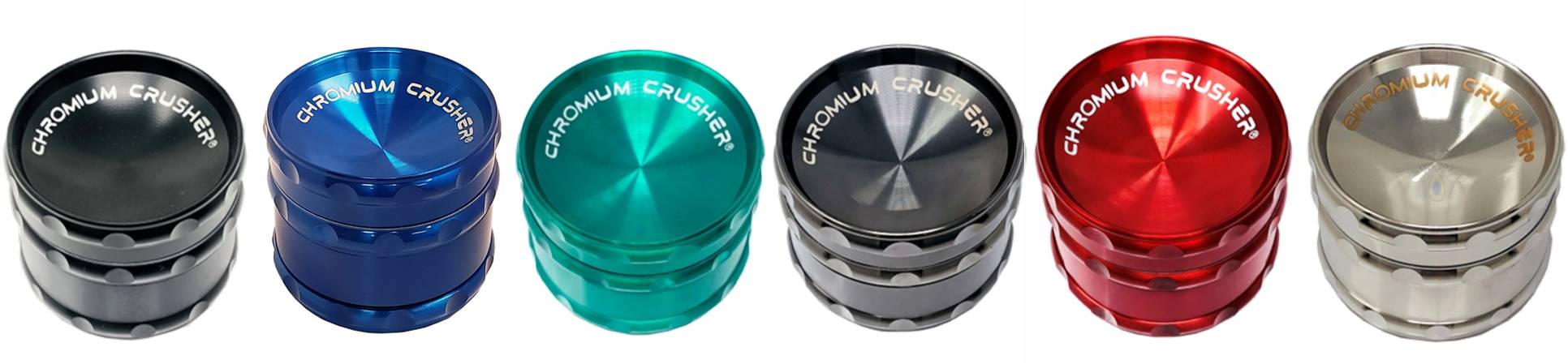 Chromium Crusher Vortex Easy Grip Grinder - 2.5" Chromium Crusher Vortex Easy Grip Grinder - 2.5"