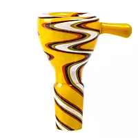 Striped WigWag Horn Bowl 14mm - Assorted Colors Striped WigWag Horn Bowl 14mm - Assorted Colors