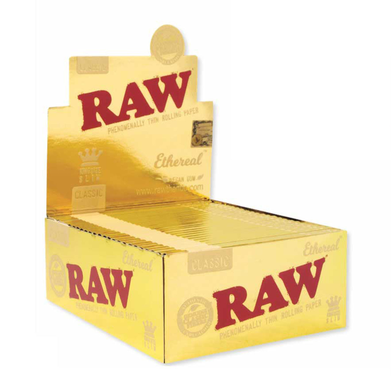 RAW® - Ethereal Rolling Papers King Size Slim (32ct) - Display of 50