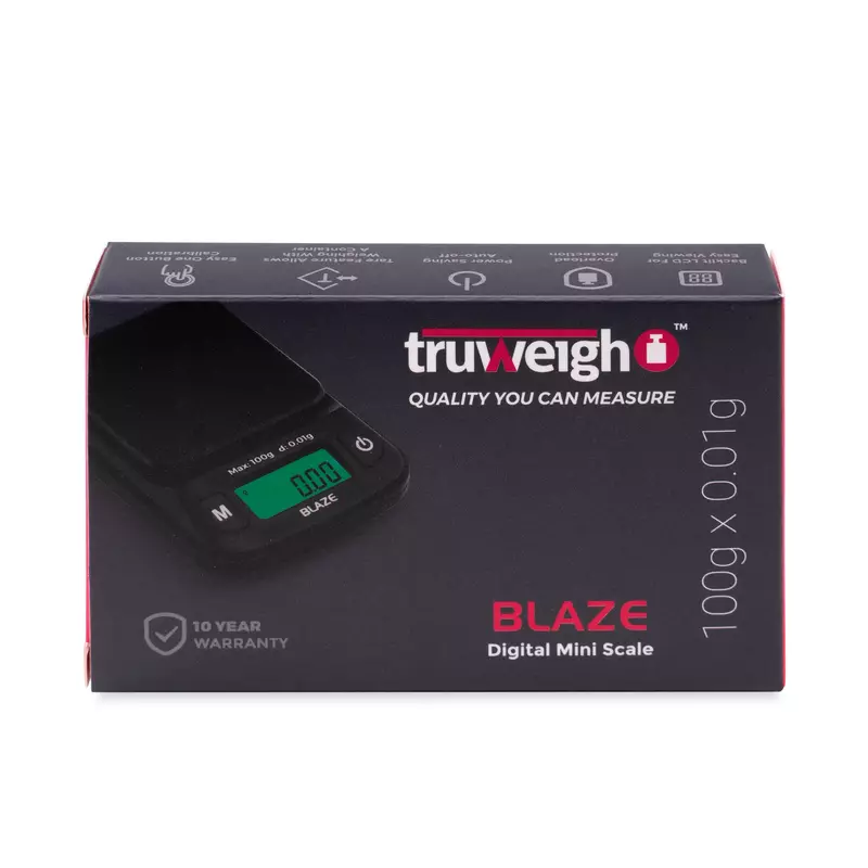 Truweigh Blaze Scale - 100g x 0.01g - Black Truweigh Blaze Scale - 100g x 0.01g - Black