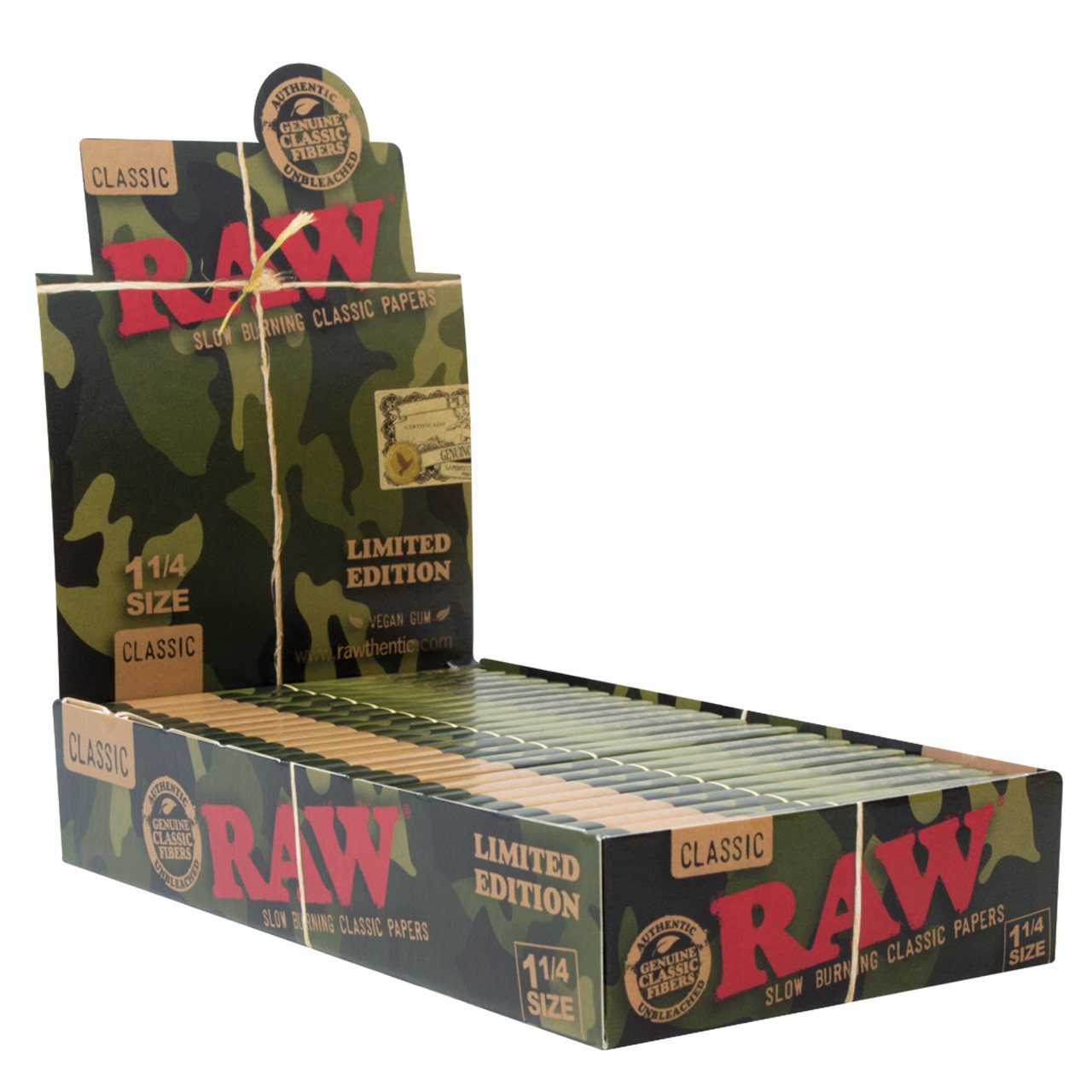 RAW® - Camo Rolling Papers 1¼ (50ct) - Limited Edition - Display of 24 RAW® - Camo Rolling Papers 1¼ (50ct) - Limited Edition - Display of 24