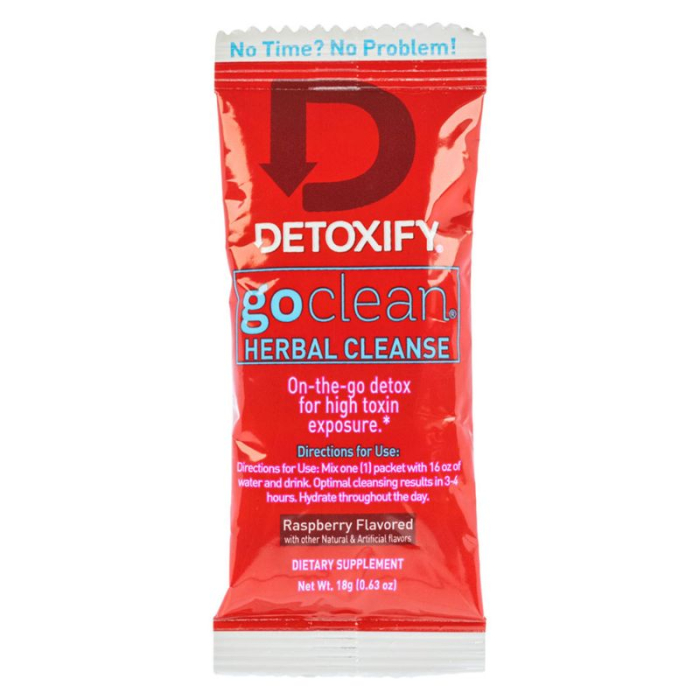 Detoxify - Goclean Herbal Cleanse - 18 Grams - 12 Pieces Per Pack - Raspberry Detoxify - Goclean Herbal Cleanse - 18 Grams - 12 Pieces Per Pack - Raspberry