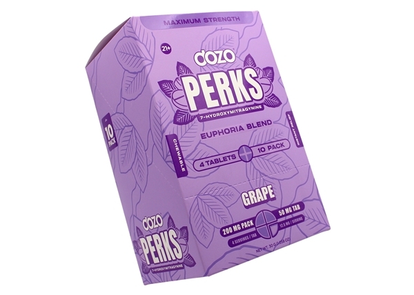 Dozo Perks 7 Hydroxy 50mg 4CT Chewable Tablets (10pk) | Grape Dozo Perks 7 Hydroxy 50mg 4CT Chewable Tablets (10pk) | Grape