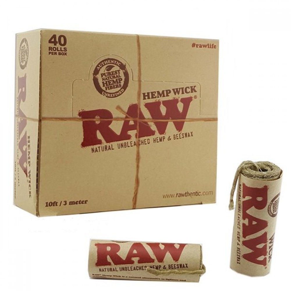 RAW® - HEMP WICK | 10FT - 3M 40CT BOX RAW® - HEMP WICK | 10FT - 3M 40CT BOX
