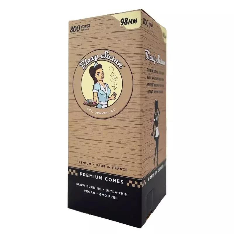 BLAZY SUSAN - Unbleached 800ct- 98mm Bulk Cones BLAZY SUSAN - Unbleached 800ct- 98mm Bulk Cones
