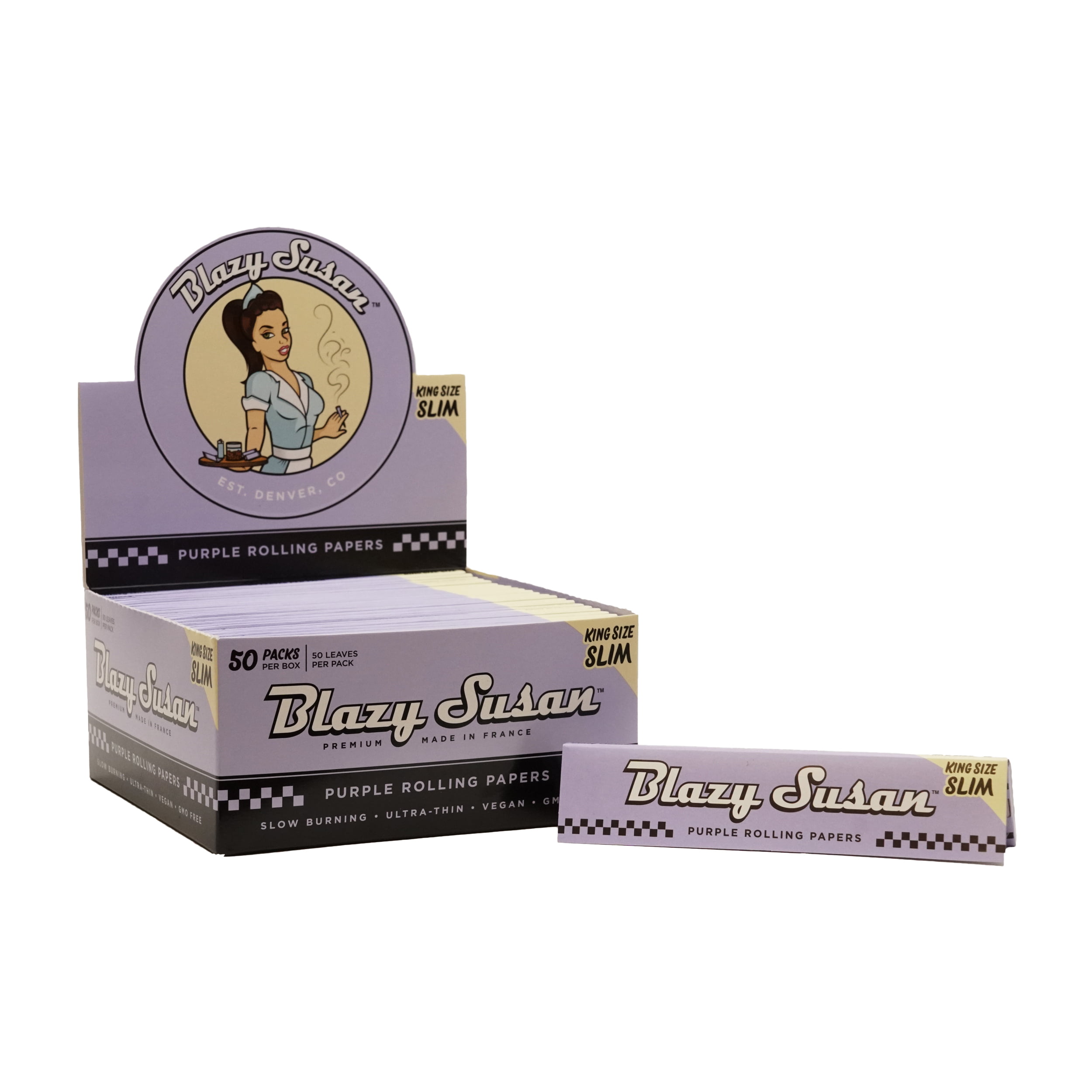BLAZY SUSAN - PURPLE KING SIZE WIDE PAPER