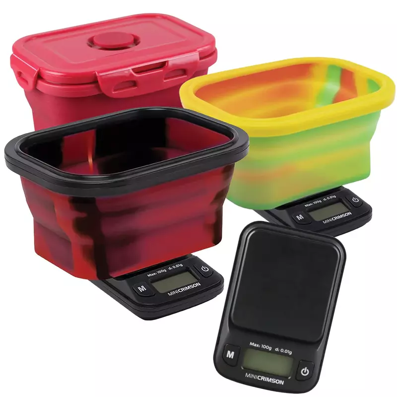 Truweigh - Mini Crimson Collapsible Bowl Scale - 100 X 0.01 Gram Truweigh - Mini Crimson Collapsible Bowl Scale - 100 X 0.01 Gram